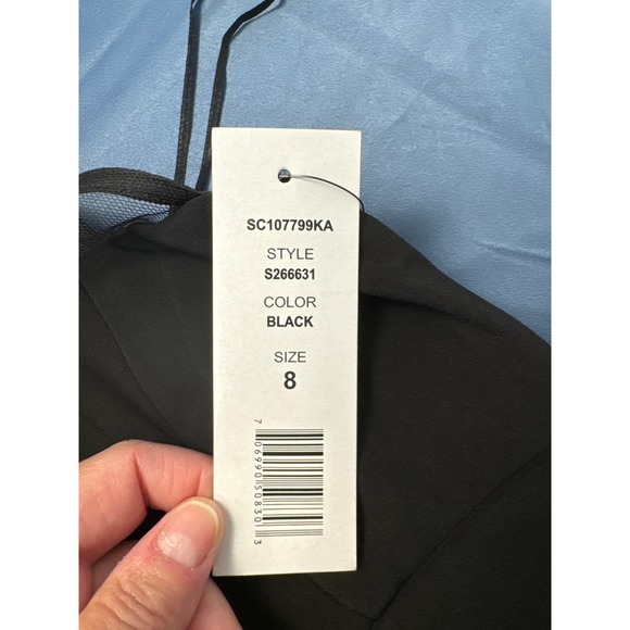 Scarlett Black Long Formal Sleeveless Evening‎ Gown Sheer Top NWT Size 8 - Picture 7 of 12